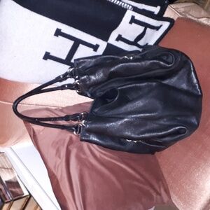 Italian Genuine Black Leather Tote Bag Minimalistic Like The Row